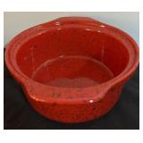 LL - Set of 3 Vintage Cerutil Portugal Stoneware Casserole Dishes Avocado Green and Red