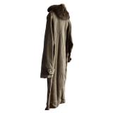 LL - Cedrics Forstmann Wool Long Coat with Fur Collar, Approx. L-XL