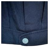 LL - Vintage Briny Marlin Mulberry Waist-Length Jacket with Fur Collar, Approx. Medium