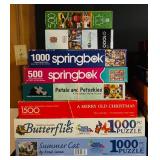 LL - Lot of 20 Assorted Jigsaw Puzzles, 500 to 1500 Pieces