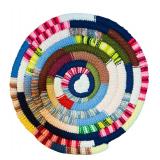 LL - Set of 4 Handmade 16-Inch Round Colorful Table Placemats