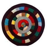 LL - Set of 4 Handmade 16-Inch Round Colorful Table Placemats