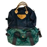 LL - Set of 2 Eddie Bauer Duffel Bags with Leather Accents
