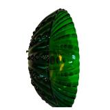 LL - Vintage Fostoria Mayfair Green Uranium Vaseline Handle Serving Plate, Anchor Hocking Green Burple Glass Bowl & More
