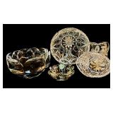LL - Collection of Vintage Glass and Crystal Bowls, Creamer, and Basket