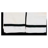 LL - Pottery Barn Towel Set, Black and White Rug, and Satin Napkins Bundle