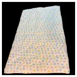 LL - Vintage Pastel Patchwork Baby Quilt with Teddy Bear Back 51x31 Inches