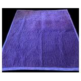 LL - Small Floral Quilt with Purple Velvet Backing