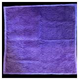 LL - Small Floral Quilt with Purple Velvet Backing
