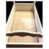 LL - Vintage Wooden Rocking Baby Cradle with Decorative Ends