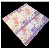 LL - Handmade Patchwork Baby Quilt with Floral and Pastel Blocks