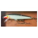 LL - Framed Fish Artwork with Signed Rapala Lure Display