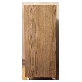 LL - Vintage Oak-Look Audio Cabinet with Glass Door and Casters
