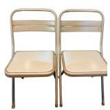 LL - Set of 4 Vintage Durham Metal Folding Chairs