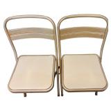 LL - Set of 4 Vintage Durham Metal Folding Chairs