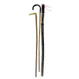 LL - Set of 3 Vintage Wooden Walking Canes with Carved and Ornate Handles