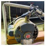 LL - GE Bench Grinder with Dual Wire Wheels on Wood Stand