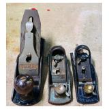 S - Set of 3 Vintage Stanley Woodworking Hand Planes