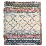 LL - Floral Woven Throw Blanket with Fringe