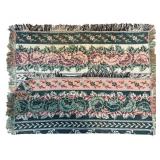LL - Floral Woven Throw Blanket with Fringe