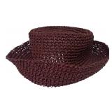LL - Set of 4 Woven Straw and Crochet Wide Brim Sun Hats