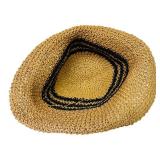 LL - Set of 4 Woven Straw and Crochet Wide Brim Sun Hats