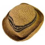 LL - Set of 4 Woven Straw and Crochet Wide Brim Sun Hats