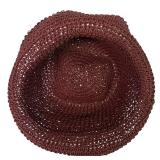 LL - Set of 4 Woven Straw and Crochet Wide Brim Sun Hats