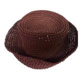 LL - Set of 4 Woven Straw and Crochet Wide Brim Sun Hats