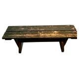 BY - Vintage Wooden Bench and Table Set with Distressed Finish