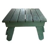 BY - Vintage Wooden Bench and Table Set with Distressed Finish