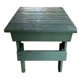 BY - Vintage Wooden Bench and Table Set with Distressed Finish