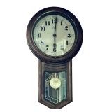 LL - Vintage Elgin Regulator Wall Clock with Pendulum
