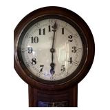 LL - Vintage Elgin Regulator Wall Clock with Pendulum