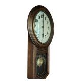 LL - Vintage Elgin Regulator Wall Clock with Pendulum