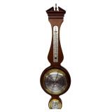 LL - Vintage Wooden Wall Barometer with Thermometer and Hygrometer