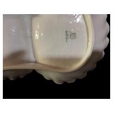 LL - Vintage White Porcelain Serving Platter and Bowls Set