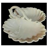 LL - Vintage White Porcelain Serving Platter and Bowls Set