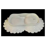 LL - Vintage White Porcelain Serving Platter and Bowls Set