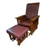 LL - Best Chairs Inc. Litta Leather Glider Chair and Ottoman Set