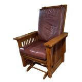 LL - Best Chairs Inc. Litta Leather Glider Chair and Ottoman Set