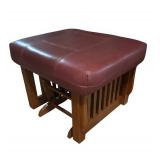 LL - Best Chairs Inc. Litta Leather Glider Chair and Ottoman Set