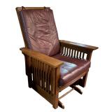 LL - Best Chairs Inc. Litta Leather Glider Chair and Ottoman Set