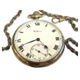 K - Waltham Vintage Pocket Watch with Ornate Fob Chain