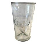 K - Set of 12 Vintage Embossed Glass Tumblers with Cattle Motif
