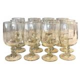 K - Set of 12 Vintage Glass Goblets