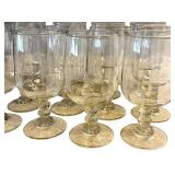 K - Set of 12 Vintage Glass Goblets