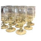 K - Set of 12 Vintage Glass Goblets