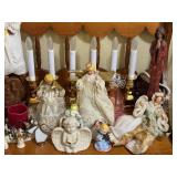 BR - Collection of Christmas Angel Figurines and Decor Assortment