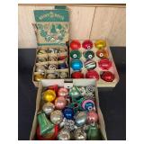 LL - Vintage Shiny Brite and More Glass Christmas Ornaments Assorted Styles and Colors